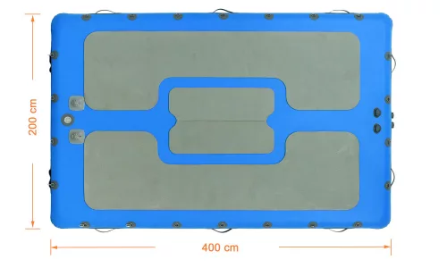 Felfújható sziget  DK-400 (Méret 400х200х20 cm) szürke