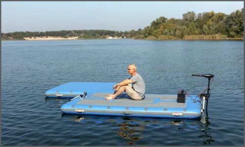 Felfújható sziget  DK-400 (Méret 400х200х20 cm) szürke