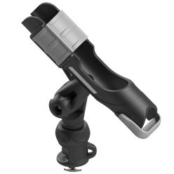   ANGELRUTE-HALTER + SCHIENENADAPTER-BEFESTIGUNG MIT UNTERER T-SCHRAUBE