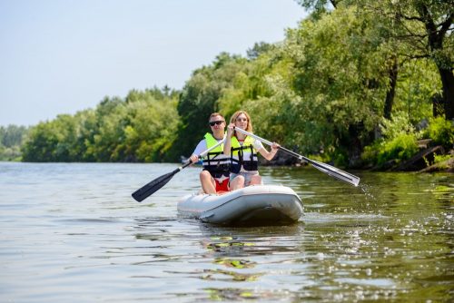 Kolibri KM-460C fehér felfújható kenu teljes merev könyvpadlóval
