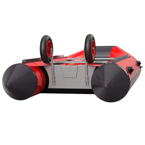 KOET350 Solides Transport-Hawk-Rad aus Edelstahl, Schwarz/Rot