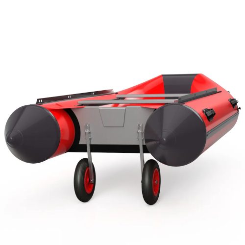 KOET350 Solides Transport-Hawk-Rad aus Edelstahl, Schwarz/Rot