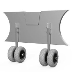   KOEW200 Solides Transport-Hawk-Rad aus Edelstahl, Grau/Schwarz