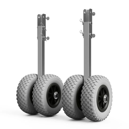 KOEW200 Solides Transport-Hawk-Rad aus Edelstahl, Grau/Schwarz