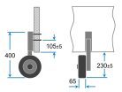 KOHD200 Solides Transport-Falkenrad aus Edelstahl, grau/schwarz