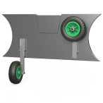   KOHD200 Rozsdamentes acél  tömör szállító sólyakerék fekete/zöld