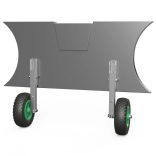 KOHD200 Rozsdamentes acél  tömör szállító sólyakerék fekete/zöld