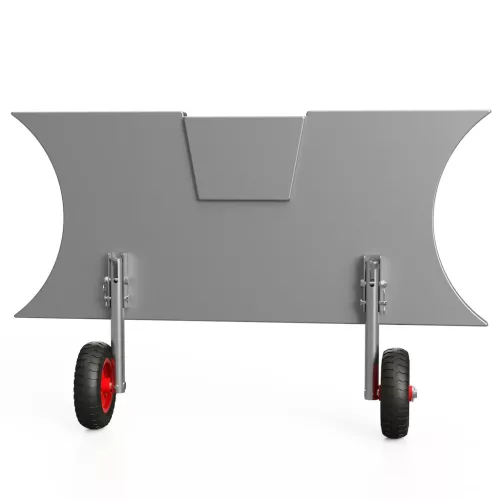 KOLD160 Rozsdamentes acél tömör szállító sólyakerék fekete/piros