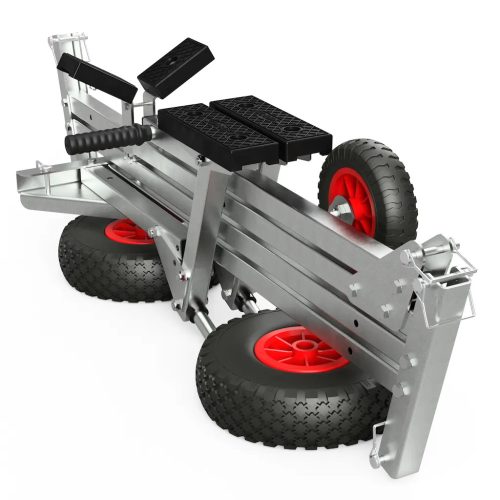 KOTR260-L Zusammenklappbarer Hawk-Transportwagen für Boote mit Vollrad, Schwarz/Rot