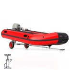   KOTR350-B-LU Összehajtható csónak szállító sólyakocsi ​​felfújható kerékkel fekete/piros