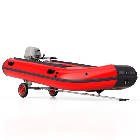KOTR350-B Összehajtható csónak szállító sólyakocsi tömör kerékkel ​​fekete/piros