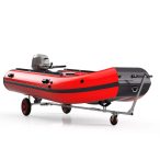   KOTR350-L Összehajtható csónak szállító sólyakocsi tömör kerékkel ​​fekete/piros
