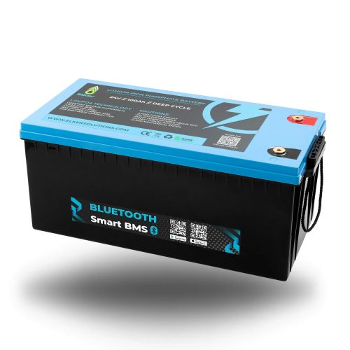 Elker LiFePO4 akkumulátor 24V 100Ah bluetooth-os