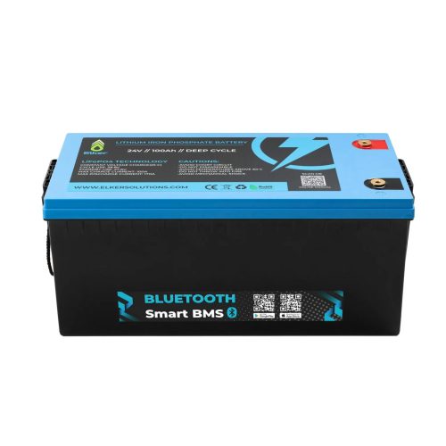 Elker LiFePO4 akkumulátor 24V 100Ah bluetooth-os
