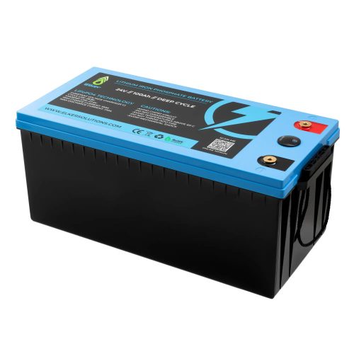 Elker LiFePO4-Akku 24V 100Ah mit LED-Anzeige