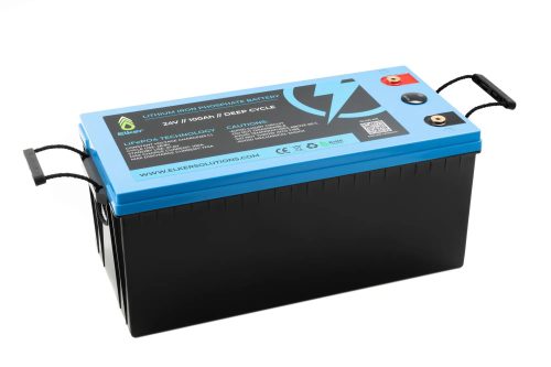 Elker LiFePO4-Akku 24V 100Ah mit LED-Anzeige