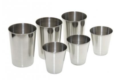 GLAS-SET 6 STÜCK EDELSTAHL GL221