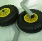 KT-3 aufblasbares, pulverbeschichtetes graues Transport-Falkenrad aus Metall