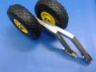 KT-3 aufblasbares, pulverbeschichtetes graues Transport-Falkenrad aus Metall